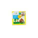 Kit Centro de Atividades Placa de Pinos da Materiais Para Brincar, mostrando uma placa de pinos de plástico com elásticos coloridos esticados formando um quadrado.